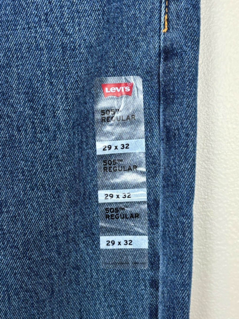 Levi Strauss Jeans Mens 29x32 Blue 505 Regular Straight Leg Denim Red Tab - Picture 4 of 10